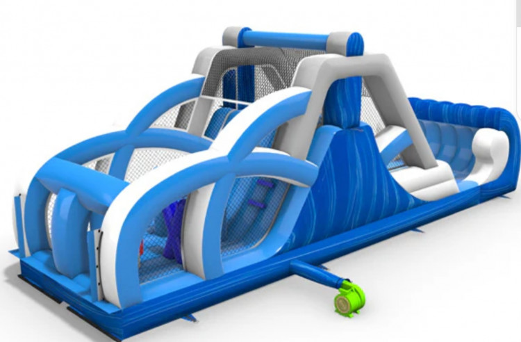 38 ft Wave Obstacle Course Wet/Dry Water Slide