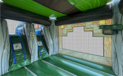 Minecraft Bounce House Dual Slide Combo