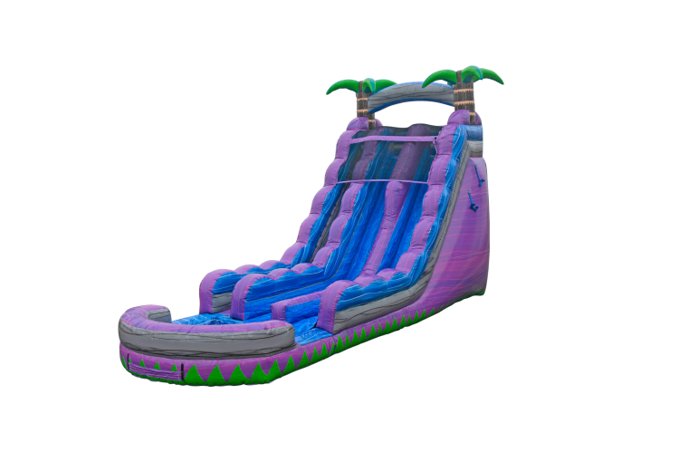 23ft Purple Crush Dual Lane Water Slide